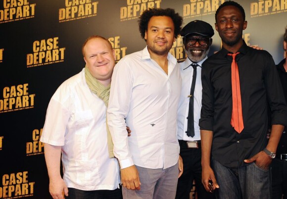L'avant-première de Case Départ, le 5 juillet 2011 à Paris, avec Franck De La Personne, Fabrice Eboué, Eriq Ebouaney et Thomas Ngijol 