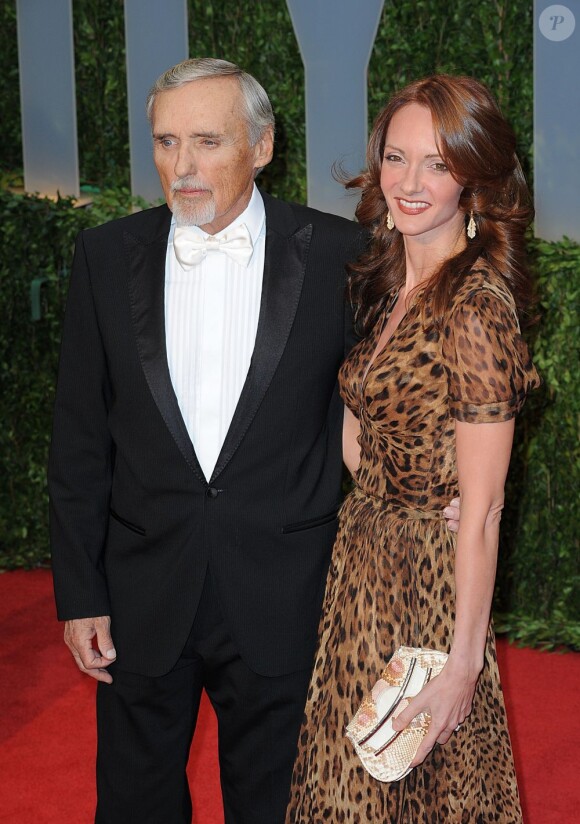 Dennis Hopper et sa dernière femme Victoria Duffy, avec qui il fut marié pendant 14 ans. Los Angeles, 22 février 2009.