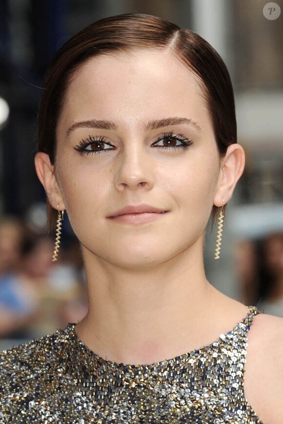 Emma Watson, à sa sortie du Ed Sullivan Theater, à New York, où elle a enregistré le David Letterman Show, le lundi 11 juillet.