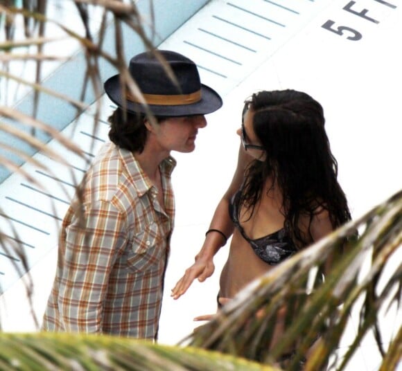 Tom Cruise et sa femme Katie Holmes à Miami le 17 juillet 2011