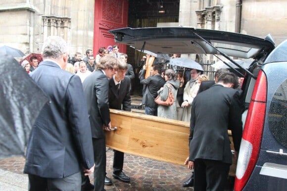 Les obsèques de Marc Rioufol à Paris, en l'église Saint-Leu Saint-Gilles, dans le 1er arrondissement, le 19 juillet 2011