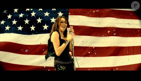 Miley Cyrus dans son clip Party in the USA, septembre 2009.