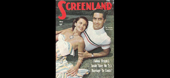 Tyrone Power et Linda Christian en couverture de Screenland (1949)