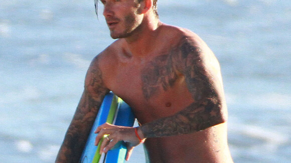 David Beckham : Séance de surf avec ses garçons mais sans sa petite dernière