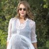 Jessica Alba se rend à sa baby shower à Los Angeles 