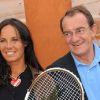 Jean-Pierre Pernaut et Nathalie Marquay, tournoi de Roland-Garros, le 28 mai 2011.
