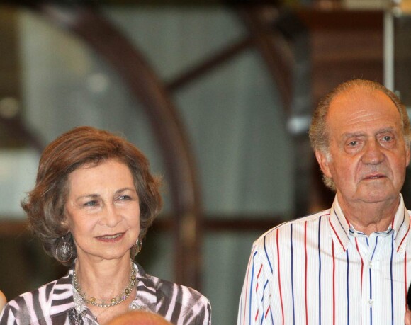 Le roi Juan Carlos et la reine Sofia d'Espagne au club nautique de Majorque. Le 4 août 2011