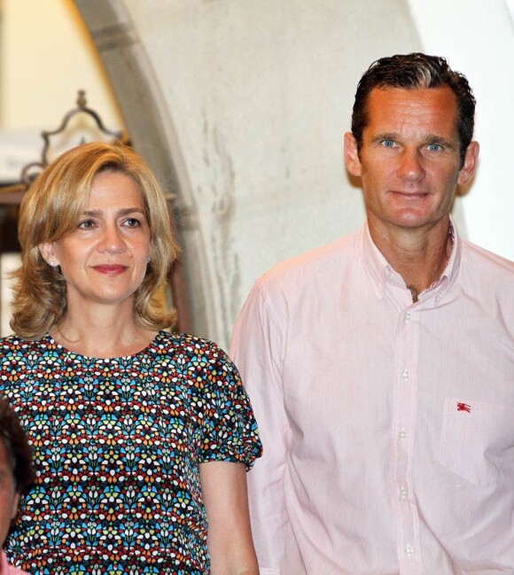 Cristina d'Espagne et son époux au club nautique de Majorque. Le 4 août 2011