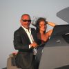 Christian Audigier en vacances à Ibiza le 6 août 2011 avec sa compagne Nathalie Sorensen