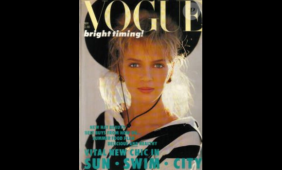 16 ans, et déjà tout d'une grande : Uma Thurman couvre le numéro de mai du Vogue britannique.