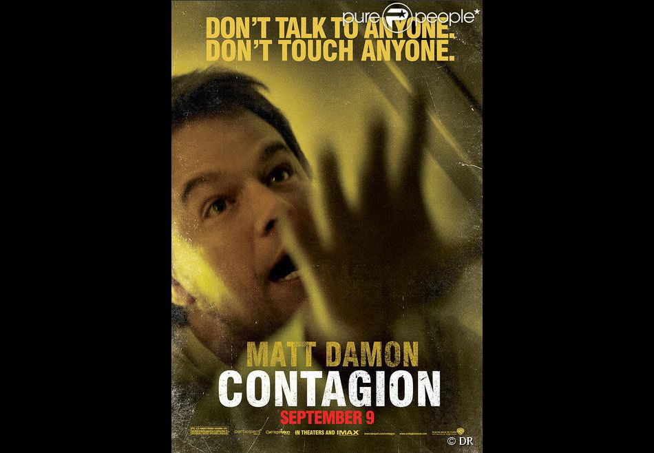 L'affiche du film Contagion avec Matt Damon - Purepeople