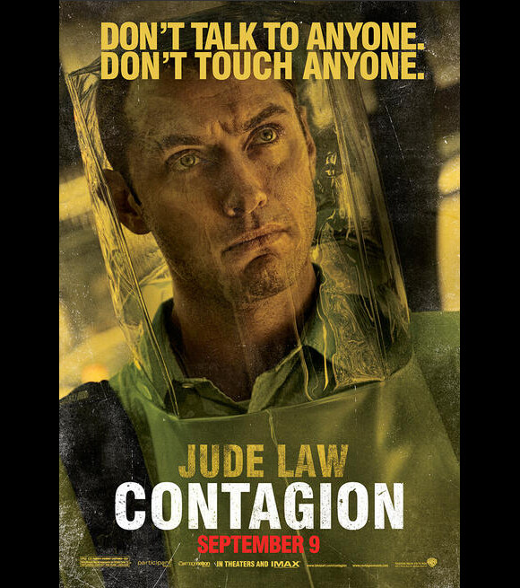 L'affiche du film Contagion avec Jude Law
