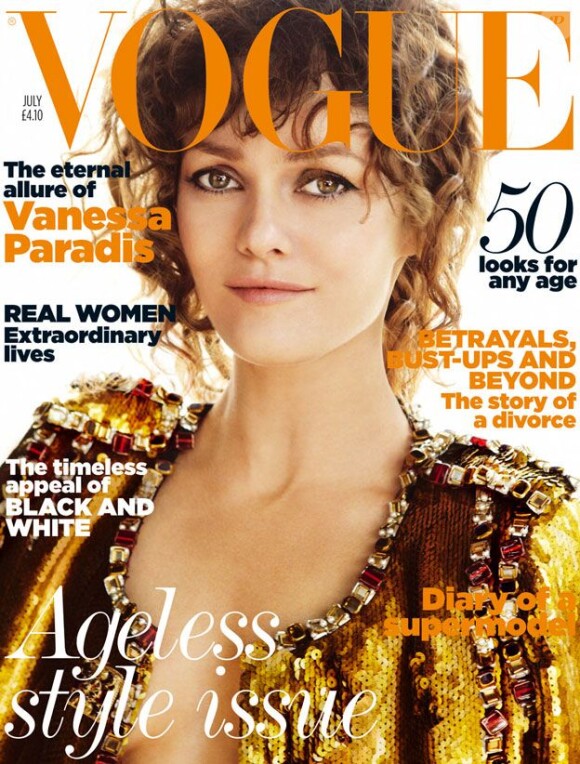 Vanessa Paradis, en couverture du magazine Vogue UK de juillet 2011.
