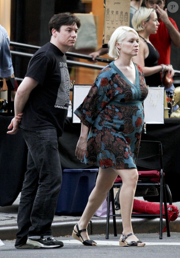Mike Myers et sa femme Kelly dans les rues de New York le 17 août 2011