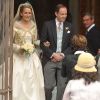 Le duc et la duchesse de Vendôme lors de leurs épousailles en mai 2009