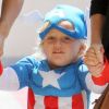 Zuma Rossdale en costume de Captain America à Los Angeles, le 19 août 2011