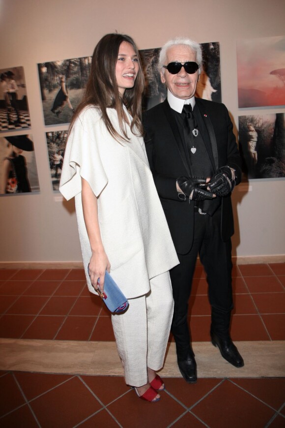 Bianca Balti et Karl Lagerfeld