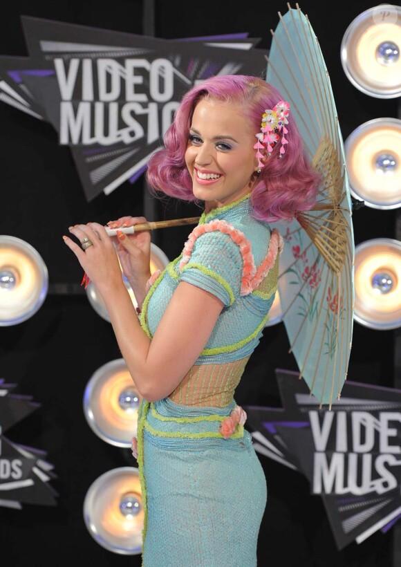 Katy Perry à la cérémonie des MTV Video Music Awards, à Los Angeles, le 28 août 2011.