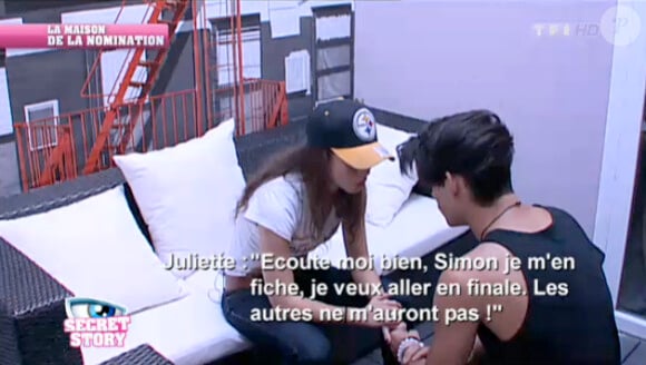 Juliette et Simon se retrouvent dans Secret Story 5, lundi 29 août 2011 sur TF1