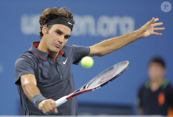 Roger Federer s'est facilement qualifié pour le second tour lors de la première journée de l'US Open à New York le 29 août 2011