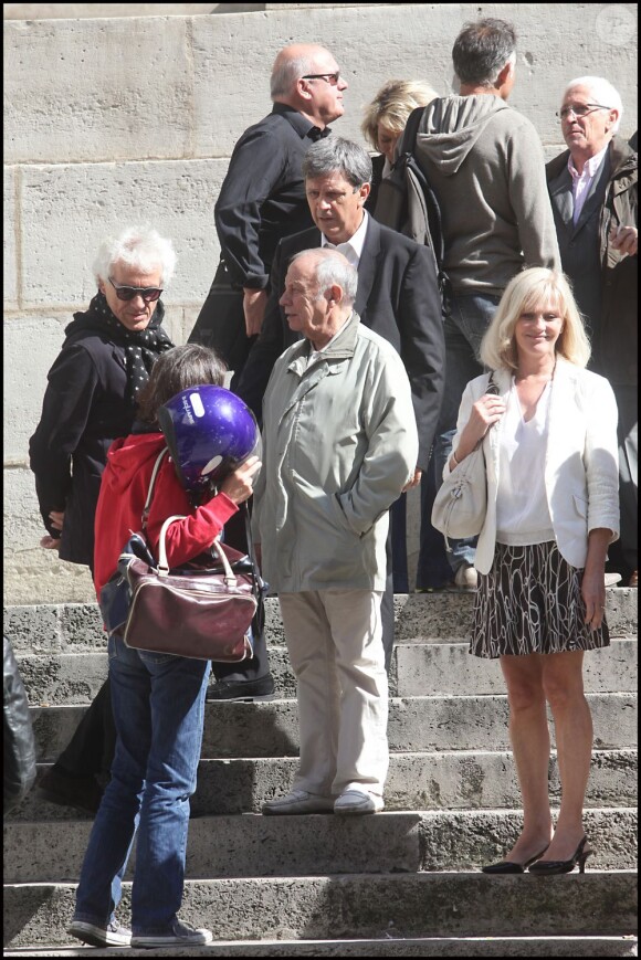 Jean-Luc Moreau, Patrick Chêne et Elisa Servier lors des obsèques de Patrick Guillemin, le 30 août 2011.