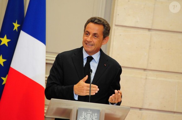 Nicolas Sarkozy à l'Elysée à Paris en août 2011