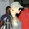 Paris Hilton arrive à l'aéroport de Majorque, mercredi 31 août 2011.