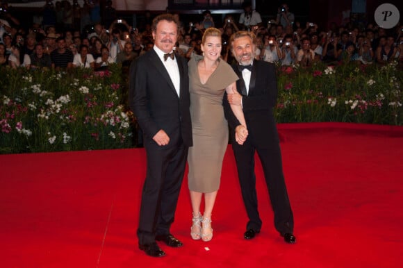 John C. Reilly, Kate Winslet et Christoph Waltz lors de l'avant-première du film Carnage au festival de Venise le 1er septembre 2011