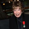 Shirley MacLaine décorée de la Légion d'Honneur à Paris le 5 septembre 2011