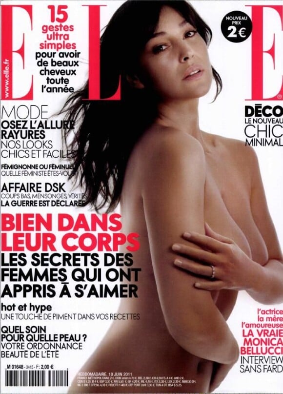 Monica Bellucci ose le nu pour le magazine Elle. 10 juin 2011.