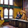 Le roi Jigme Khesar du Bhoutan lors de la visite officielle du prince Willem-Alexander et de la princesse Maxima des Pays-Bas en octobre 2007.