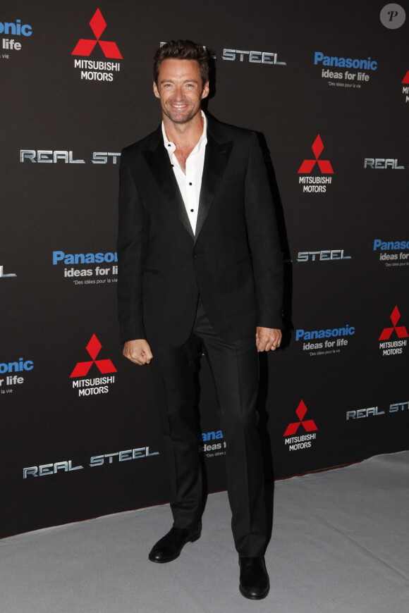 Hugh Jackman lors de l'avant-première de son film Real Steel au Grand Rex à Paris le 6 septembre 2011