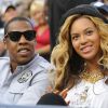 Jay-Z et Beyoncé à la finale de l'US Open (Nadal contre Djokovic) à New York le 12 septembre 2011