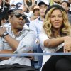 Jay-Z et Beyoncé à la finale de l'US Open (Nadal contre Djokovic) à New York le 12 septembre 2011