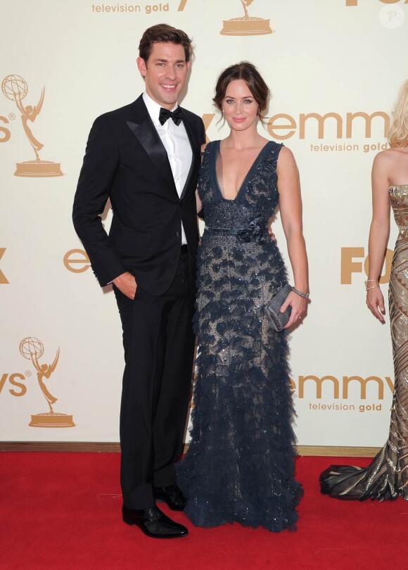 Emily Blunt et John Krasinski lors de la 63e édition des Emmy Awards. 18 septembre 2011