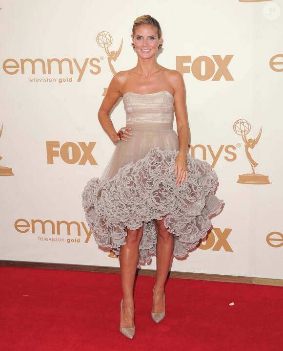 Heidi Klum à la 63e édition des Emmy Awards. 18 septembre 2011