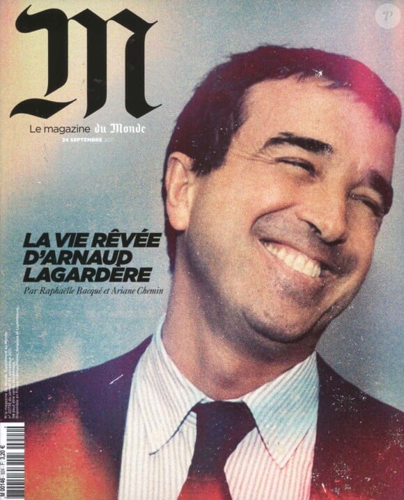 Arnaud Lagardère en couverture du supplément M du quotidien Le Monde, en kiosques le 23 septembre 2011.