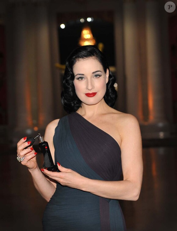 Dita von Tesse présente son premier parfum à la presse, au Negresco à Nice, le 20 septembre 2011.