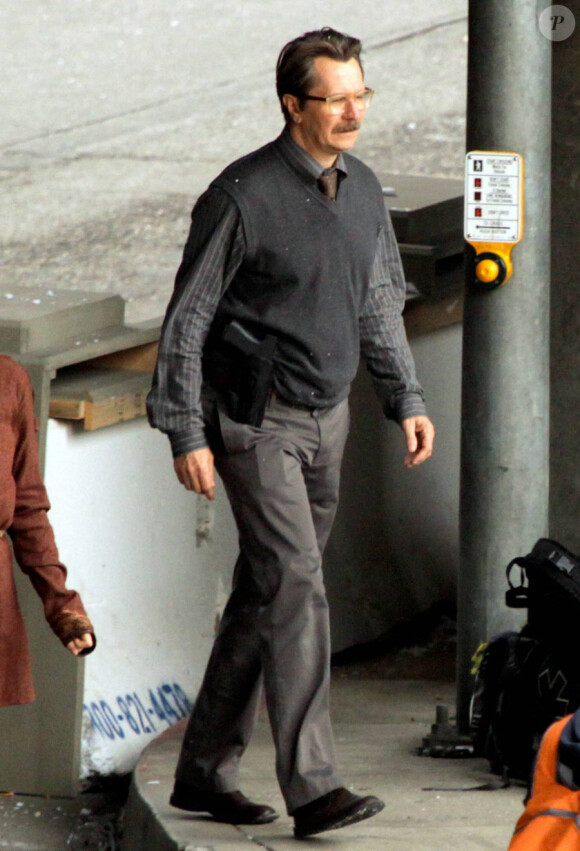 Gary Oldman sur le tournage de The Dark Knight Rises à Los Angeles le 25 septembre 2011