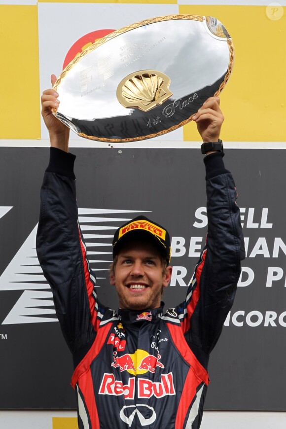 Sebastian Vettel, le 28 août 2011 lors du grand prix de Belgique