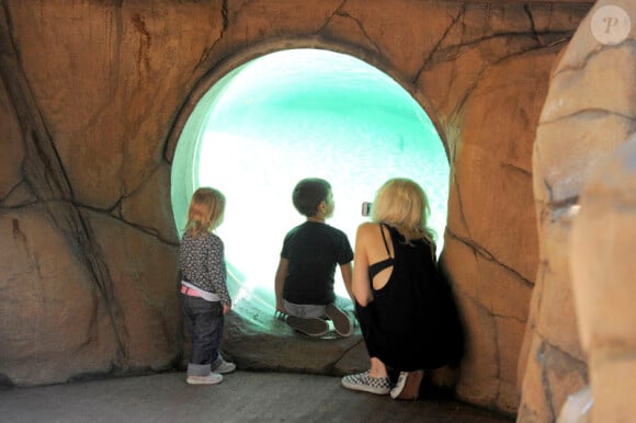 Gwen Stefani prend en photo ses fils, Kingston et Zuma au zoo. Londres, 28 septembre 2011