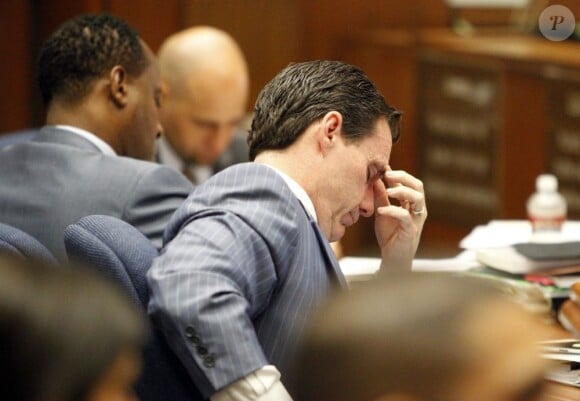 Troisième jour du procès du docteur Conrad Murray, accusé d'homicide involontaire sur Michael Jackson, à Los Angeles le 29 septembre 2011 - ici Ed Chernoff, l'avocat de la défense