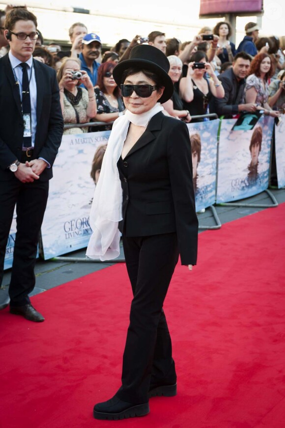 Yoko Ono à l'avant-première de Living in the Material World : George Harrison, à Londres, le 2 octobre 2011.