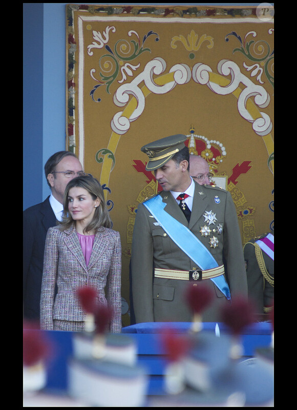 Toute la famille royale espagnole réunie pour la fête nationale espagnole, le 12 octobre 2011, à Madrid.
