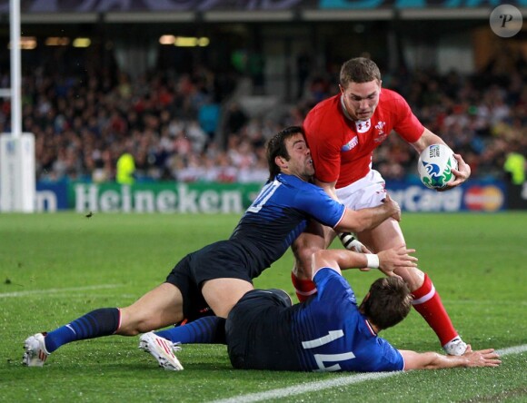 Le match France-Pays de Galles dans le cadre de la Coupe du Monde de Rugby s'est déroulé à Auckland, samedi 15 octobre 2011.