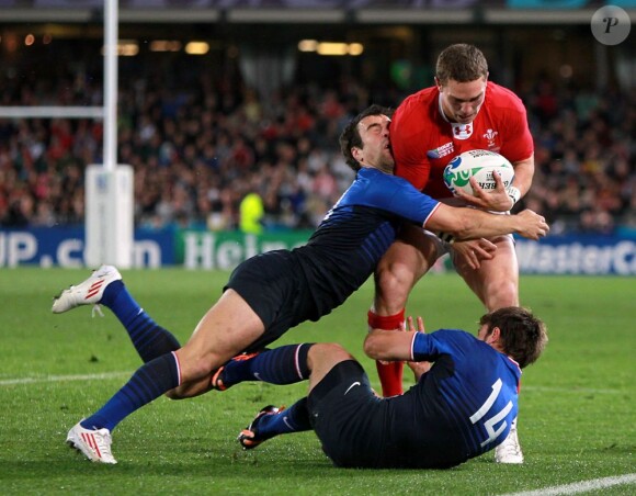 Le match France-Pays de Galles dans le cadre de la Coupe du Monde de Rugby s'est déroulé à Auckland, samedi 15 octobre 2011.