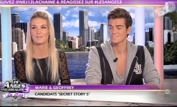 Marie et Geoffrey, le couple star de Secret Story 5, dans Les Anges de la télé-réalité - Le Mag sur NRJ 12 le mardi 18 octobre 2011