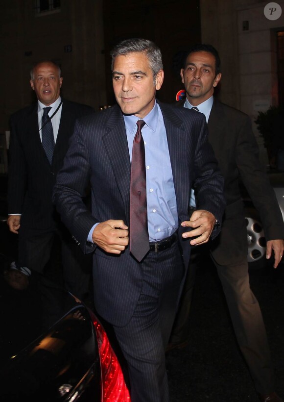 George Clooney lors de la soirée organisée à L'Arc Paris, le 18 octobre 2011.