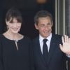 Carla Bruni-Sarkozy et son époux Nicolas en mai 2011.