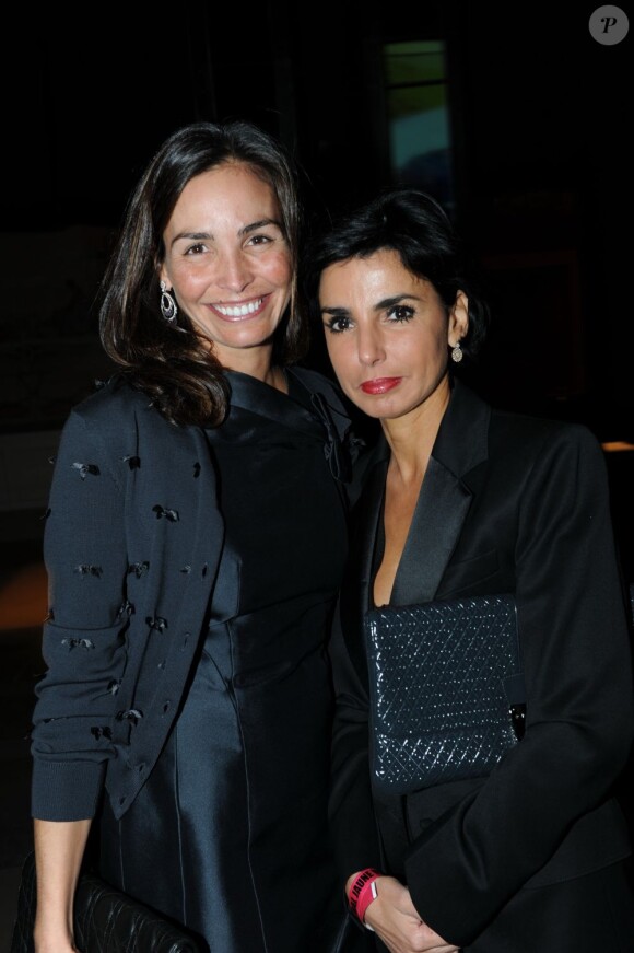 Rachida Dati et Inés Sastre au Bal Jaune, le 21 octobre 2011